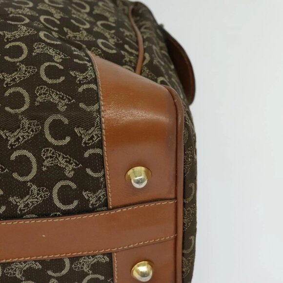 CELINE C Sulky Boston Bag Canvas Brown Gold Auth bs24812 - Picture 5 of 16